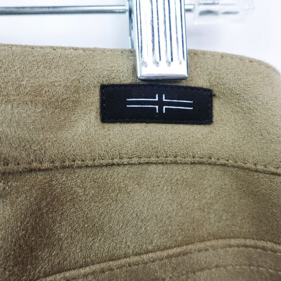 Liverpool Faux Suede Pants Sz 12‎ Moccasin Camel Tan Skinny Leg High Rise - Picture 9 of 14